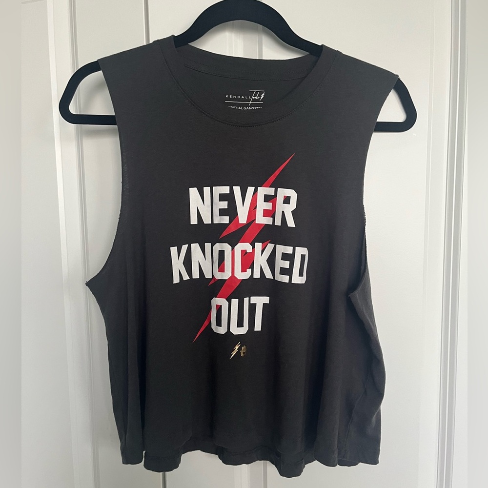 Spiritual Gangster x Kendall Toole Crop Never Knocked Out Tank Size XL